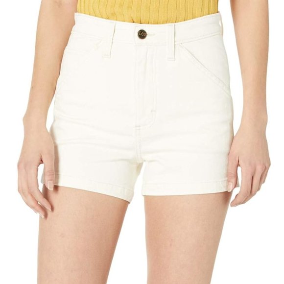 High-Rise Dungaree Shorts - Picture 1 of 5